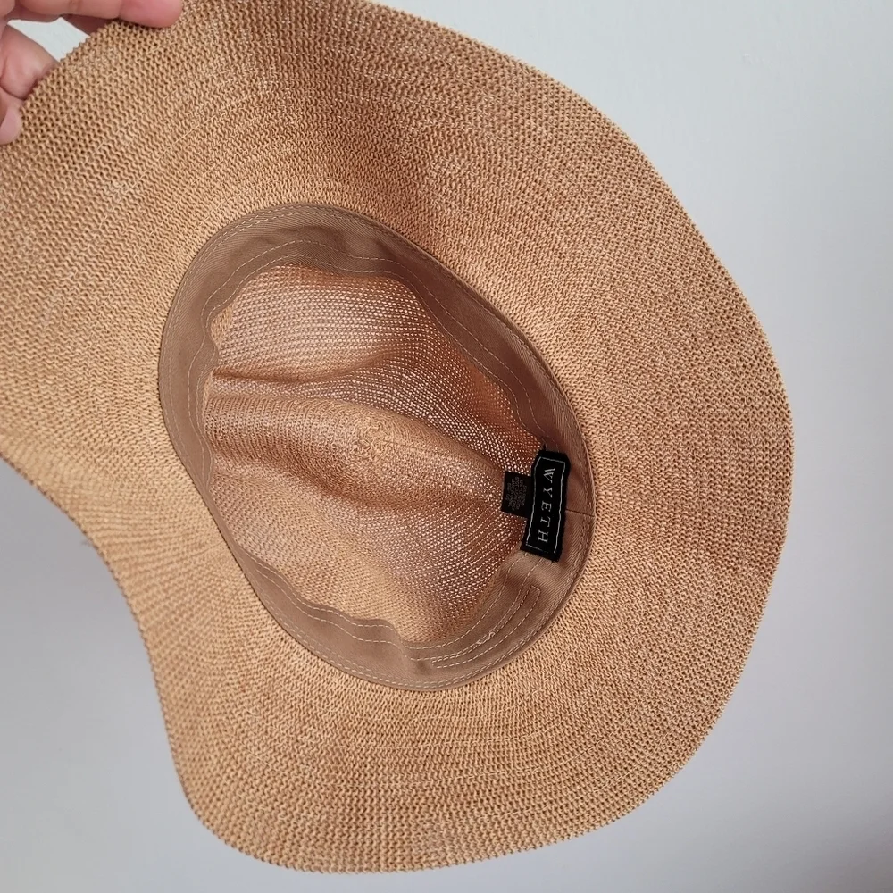 Wyeth Paper Straw Hat Floppy Neutral Sun‎ Summer Adult One Size